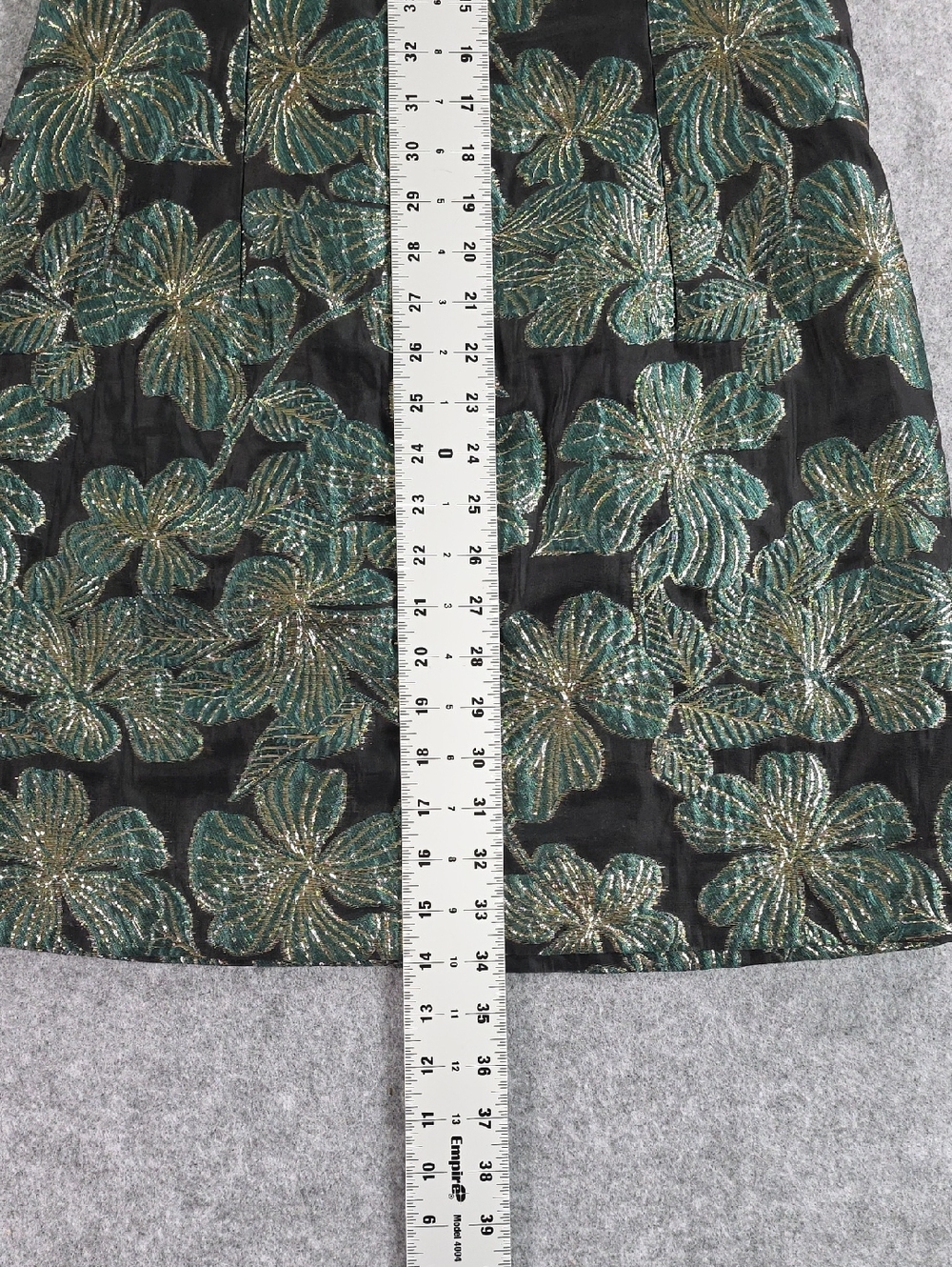 Lilly Pulitzer Black & Green Floral Metallic Cocktail Dress SIZE 8 - Picture 6 of 10
